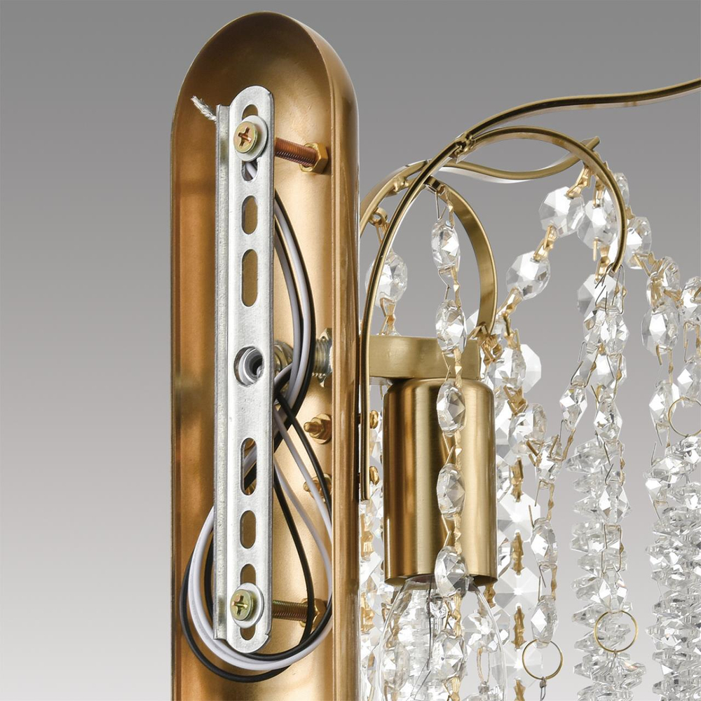 8243/2W CLASSI LN25 22 латунь, металл/хрусталь Бра E14 2*40W 220V KRISTINA