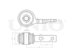 Сайлентблок задний переднего нижнего рычага UNIO RMP-20381