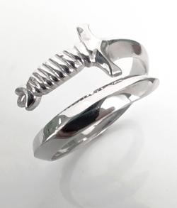 Печатка Эстерелла, серебро, 925 проба, родирование/Ф