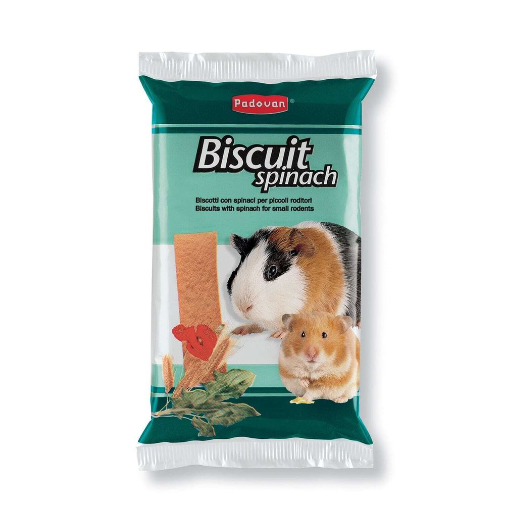 Лакомство Padovan BISCUIT spinach бисквиты со шпинатом для грызунов 30 г