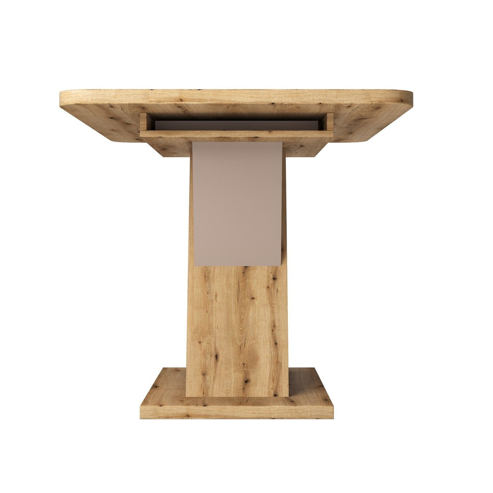 Стол раскладной Bruno (120+40) дуб эвок прибрежный/глиняный серый