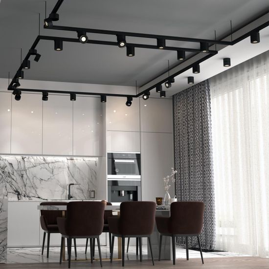 358777 PORT NT21 282 черный Светильник трековый однофазный трехжильный IP20 LED 15W 4000K 1300Лм 100-265V GRODA