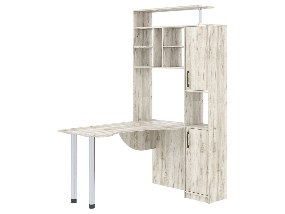 Стол компьютерный 14 крафт серый