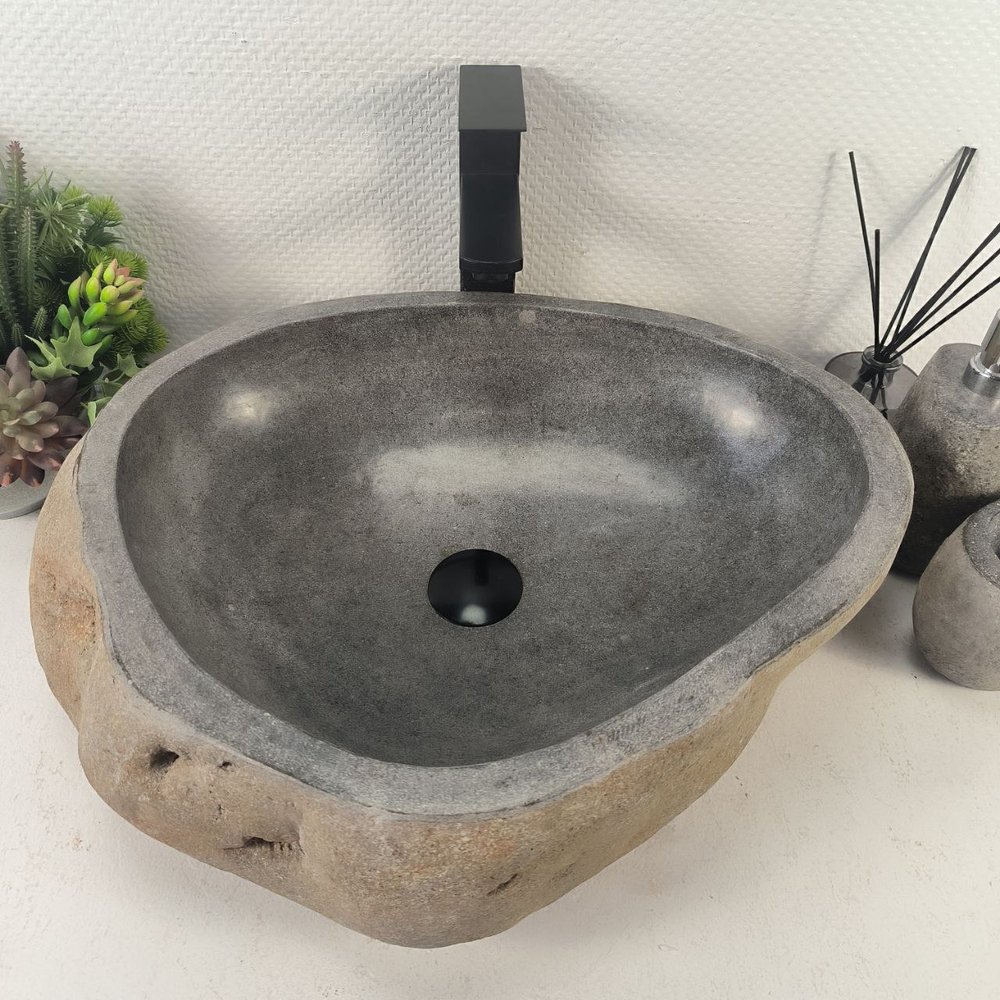 Раковина из речного камня RS-65581 55*44*15