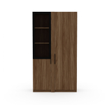 Гардероб и стеллаж со стеклом вариант №3 ТАЙМС (TIME S)