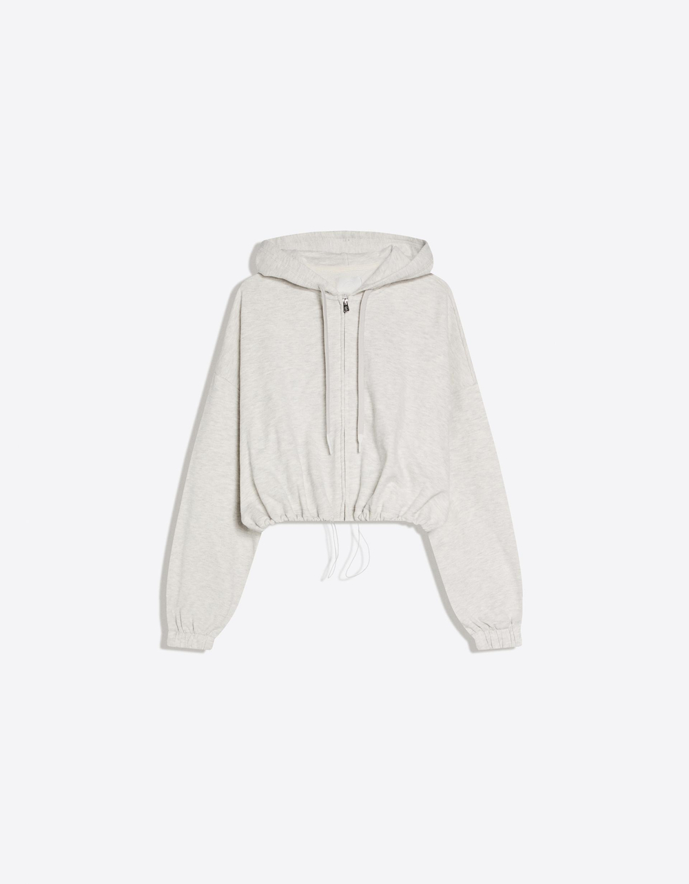 Свитшот с капюшоном, застежкой-молнией и вырезом - BERSHKA