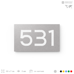 Номер на дверь 531, табличка на дверь для офиса, квартиры, кабинета, аудитории, склада, серая 120х70 мм, Айдентика Технолоджи