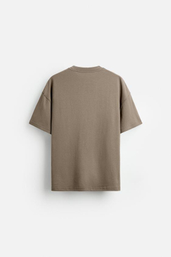 ZARА X NANUSHKA ФУТБОЛКА С ПРИНТОМ, КОРИЧНЕВЫЙ