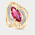 Кольцо для женщин с фианитами из розового золота 585 пробы (арт. 10390ас1)