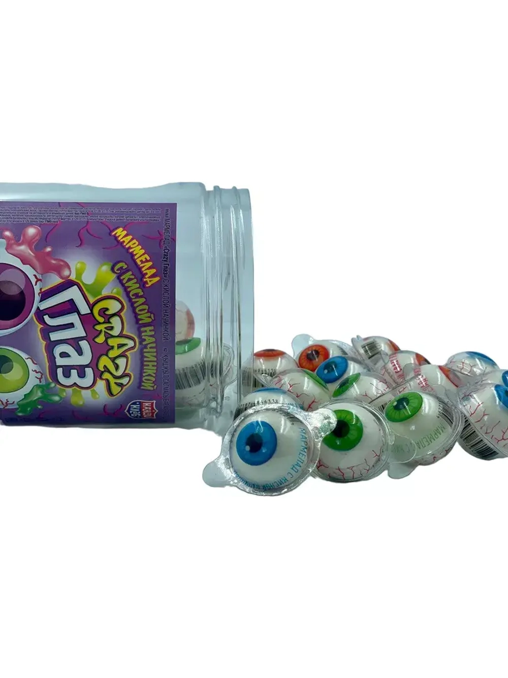 Жевательный мармелад "Crazy Глаз" с кислой начинкой