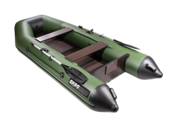 Лодка ПВХ АКВА 3200 Слань-книжка киль (без стрингеров) зелено-черный