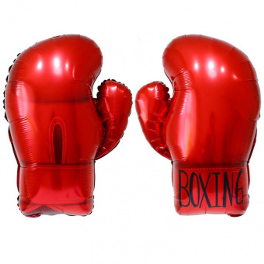 К Шар-фигура, фольга, "Перчатка боксерская", красная 26"/66 см (БГ-20)