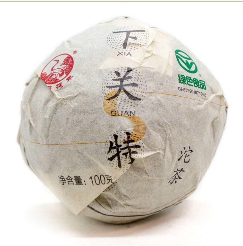 0496/2018 Чай прессованный зеленый Пуэр Шэн "Сягуань, Тецзи", то ча 100 гр