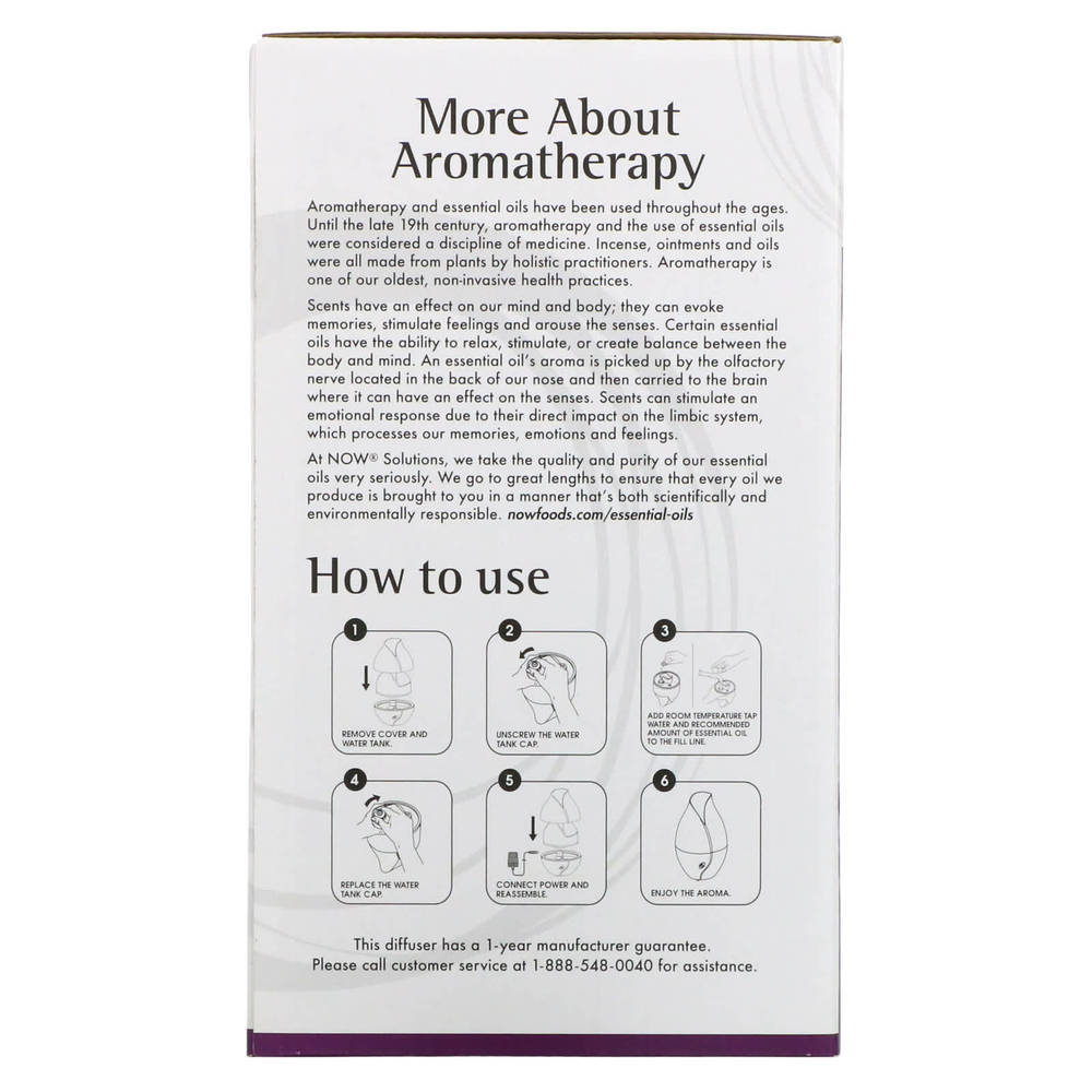 NOW Foods, Solutions, ультразвуковой диффузор из искусственного дерева, 1 шт.
