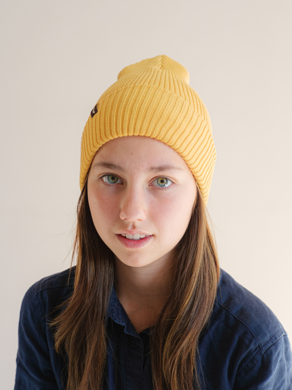 Шапка вязаная весенняя/осенняя МУЛА (Медовый)