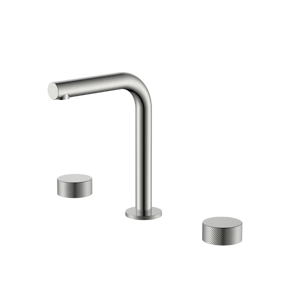 Смеситель на столешницу STICK SPIRALE на 3 отв. Nickel Brush