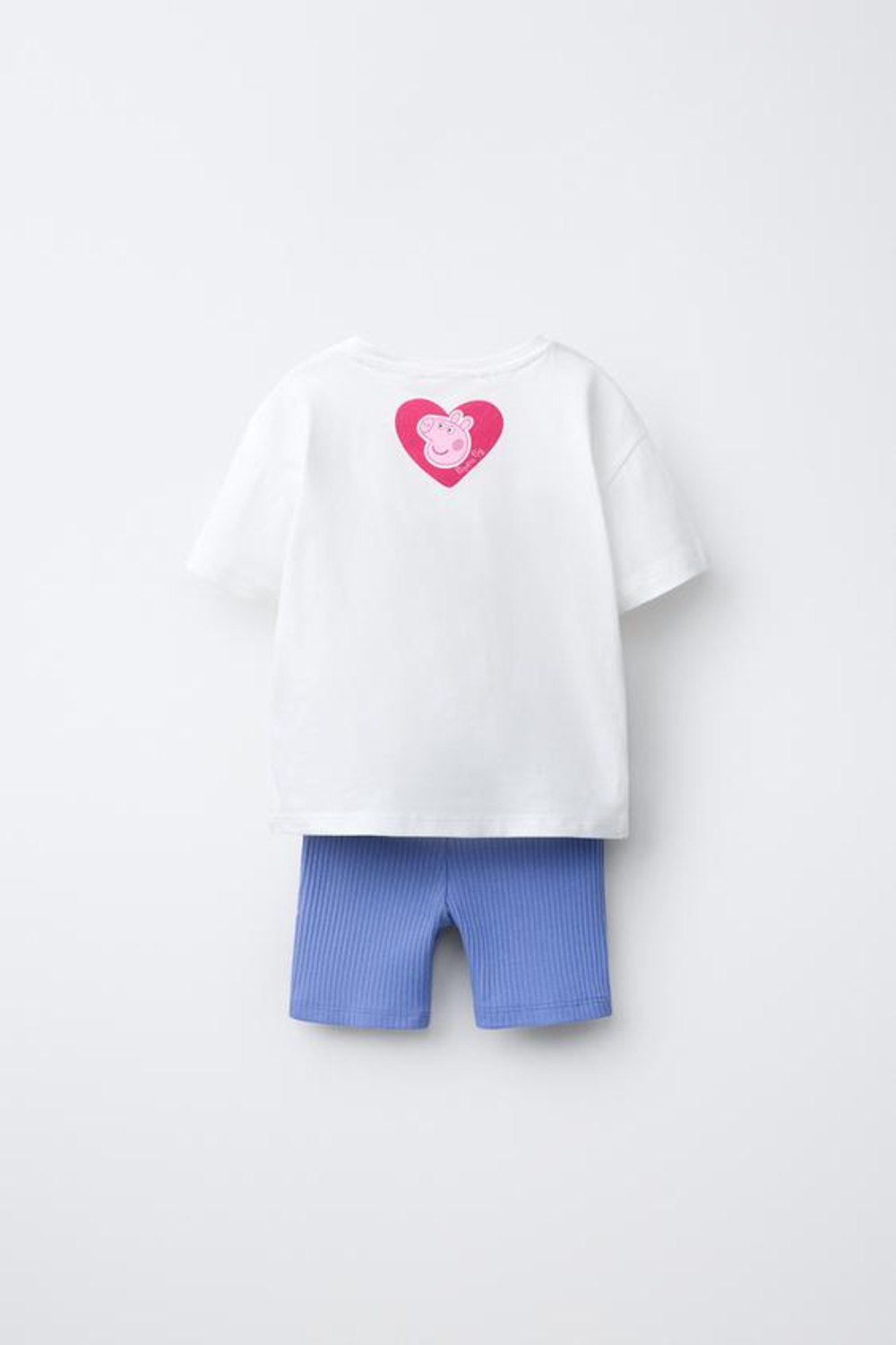 ZARA КОМПЛЕКТ ИЗ ФУТБОЛКИ И ЛЕГИНСОВ-ВЕЛОСИПЕДОК PEPPA PIG ™, СИНИЙ