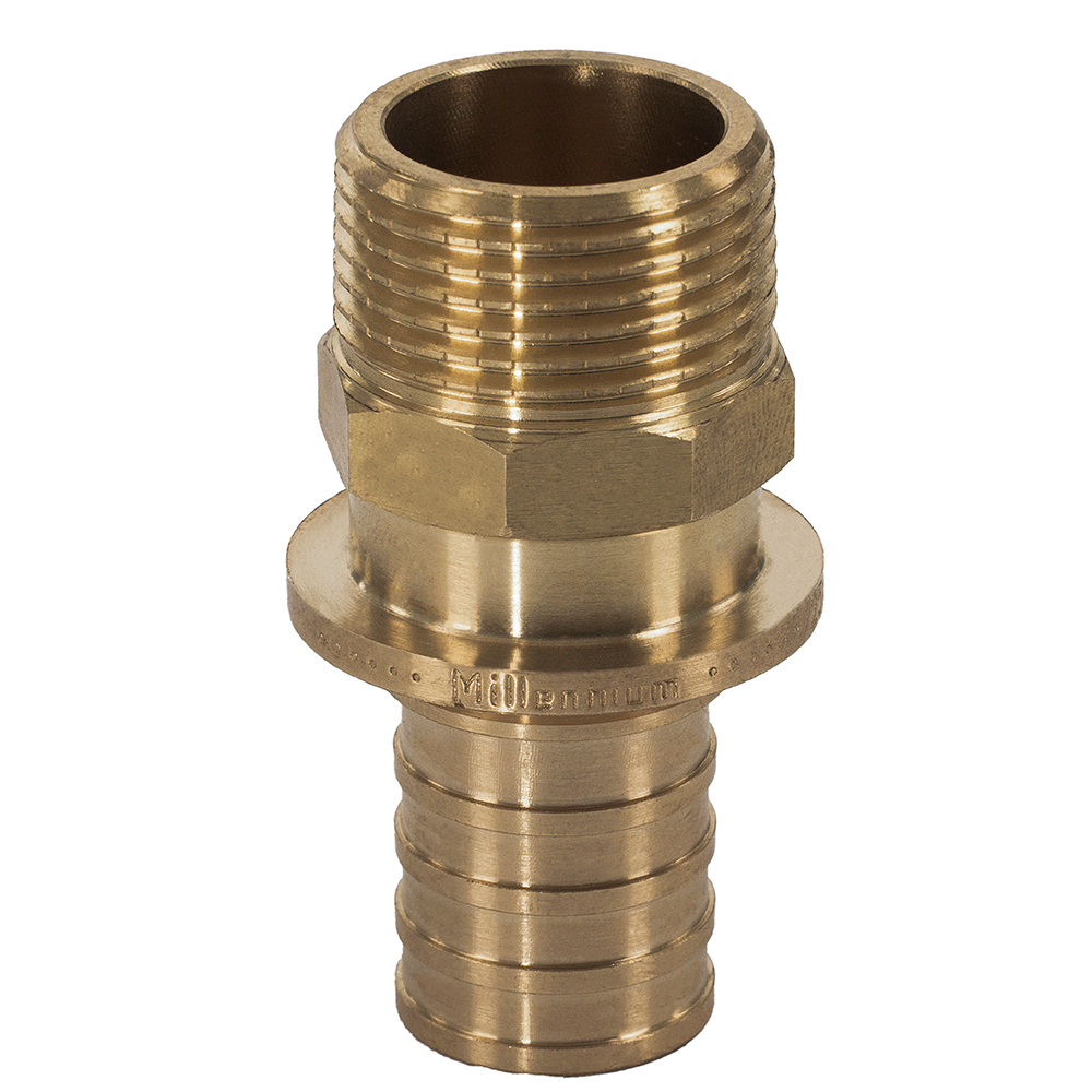 Муфта O 25x3.5 - 3/4" нар. аксиальная Millennium (материал латунь CW617N)