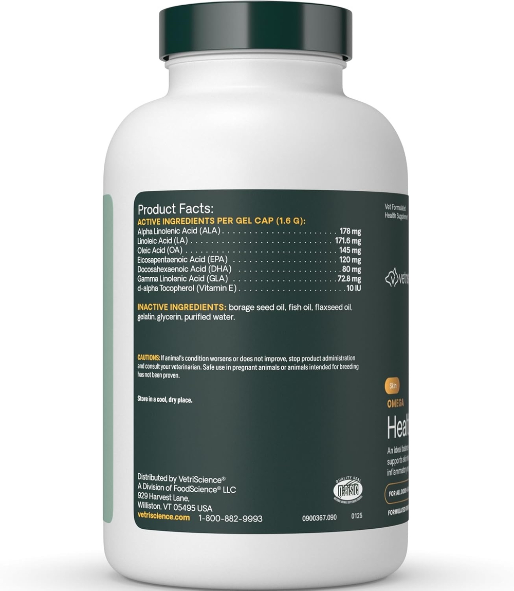 VetriScience OMEGA 3 6 9, для кошек и собак, капсулы
