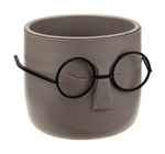 Кашпо для цветов 0,65 л СТИВ пластик 115 мм без подставки ФРАНЦУЗСКИЙ СЕРЫЙ