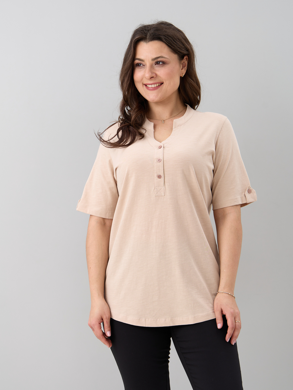 Блузка БЛ-122/фламли-бежевый