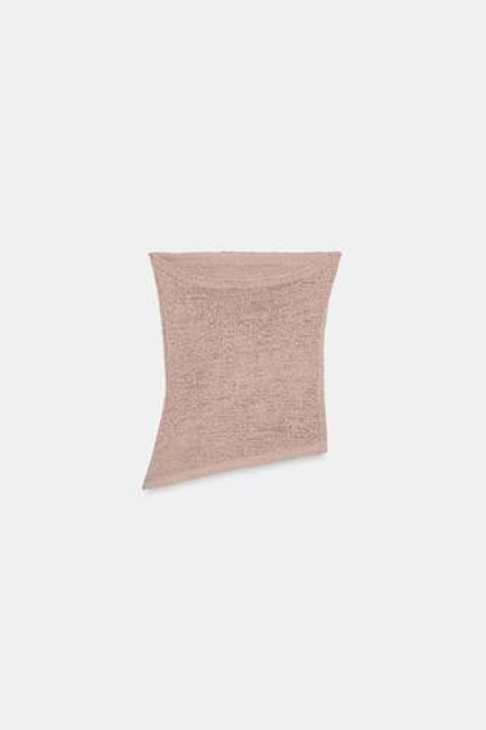 ZARA ТОП-БАНДО В СТИЛЕ РУСТИК, ПАСТЕЛЬНО-РОЗОВЫЙ