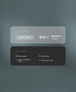 Oysho Топ Light Touch с перекрестной спинкой, серо-зеленый