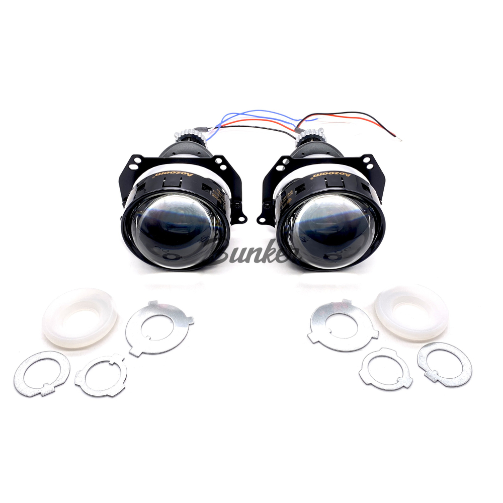 Bi-Led линзы Aozoom A5+,3" встроенный драйвер, съемные болты под гайку