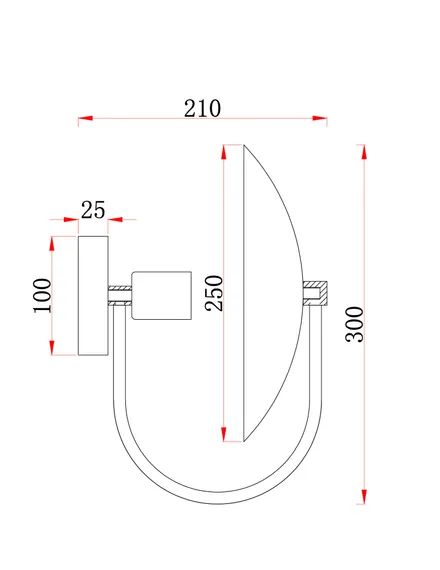 Настенный светильник (бра) FR5320WL-01B Эллипс / Ellipse E27x1 Freya fr5320wl-01b