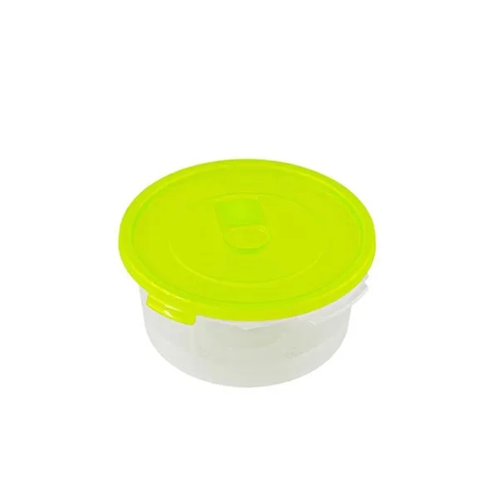 Контейнер для СВЧ 0,8 круглый с клапаном СМАЙЛ