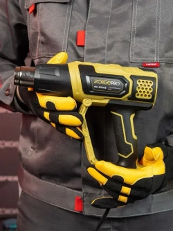 Фен строительный с дисплеем ZORGEPRO ФС-2300-E ( С НАБОРОМ КЕЙС, 2300 Вт, 300-500 л/мин, 60 / 600 градусов, Керамический Нагревательный Элемент )