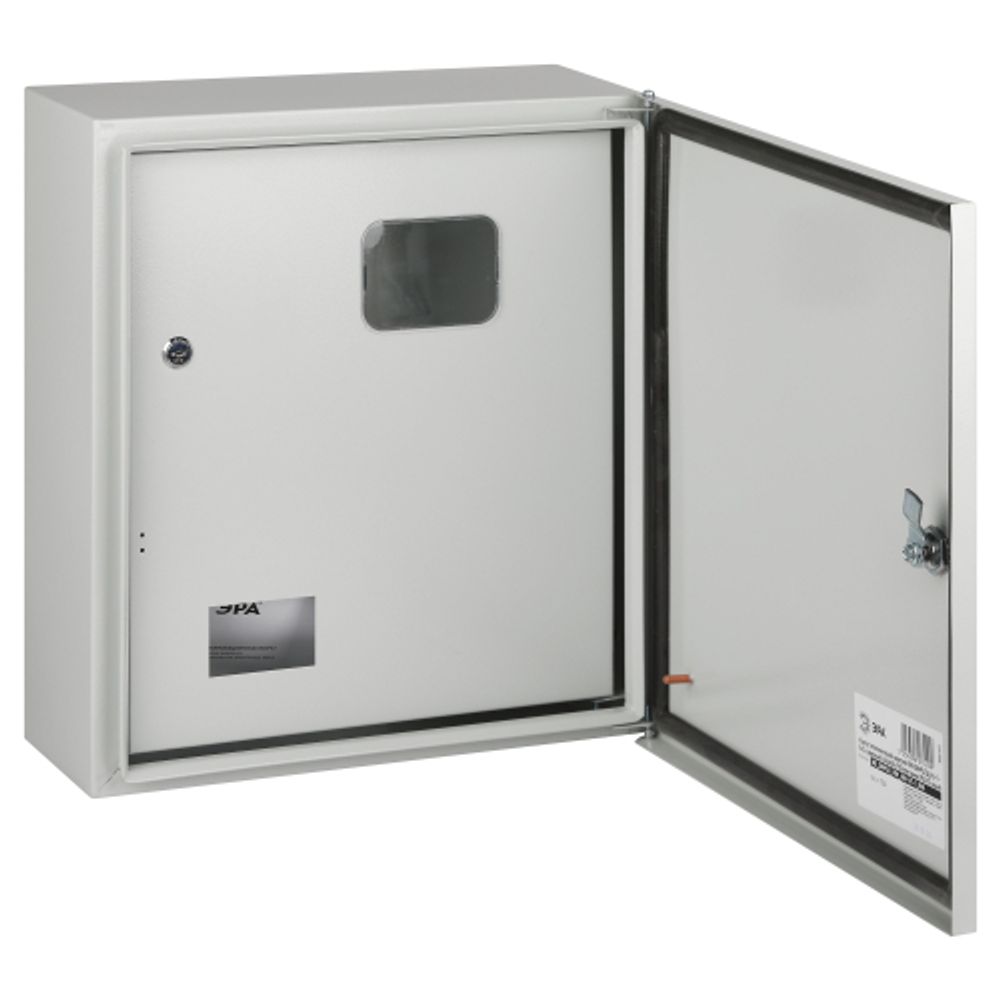 Корпус металлический навесной ЭРА SIMPLE ЩУ-3-1-1м 2-х дверный (445х400х155)герм замок IP54 У2 серый | Корпуса металлические учетно-распределительные