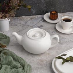 Чайник 670 мл d 14 см h8,5 см белый фарфор NEW P.L. Proff Cuisine [1]