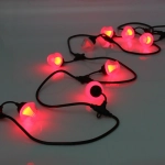 Гирлянда для улицы НИТЬ «Spectrum» 5 м 10 ламп LED (5*6 см), черный провод, 72 режима, IP-65, (пульт д/у), Мультицвет (возможность соединения)