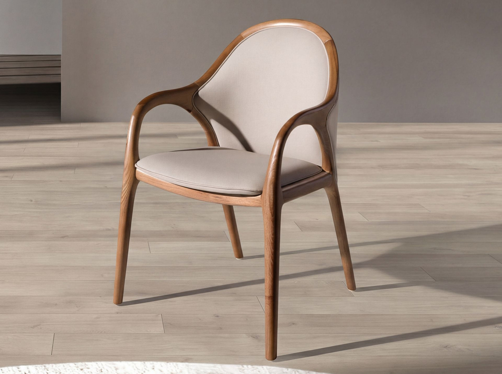 Стул Angel Cerda 4255 из экокожи песочного цвета