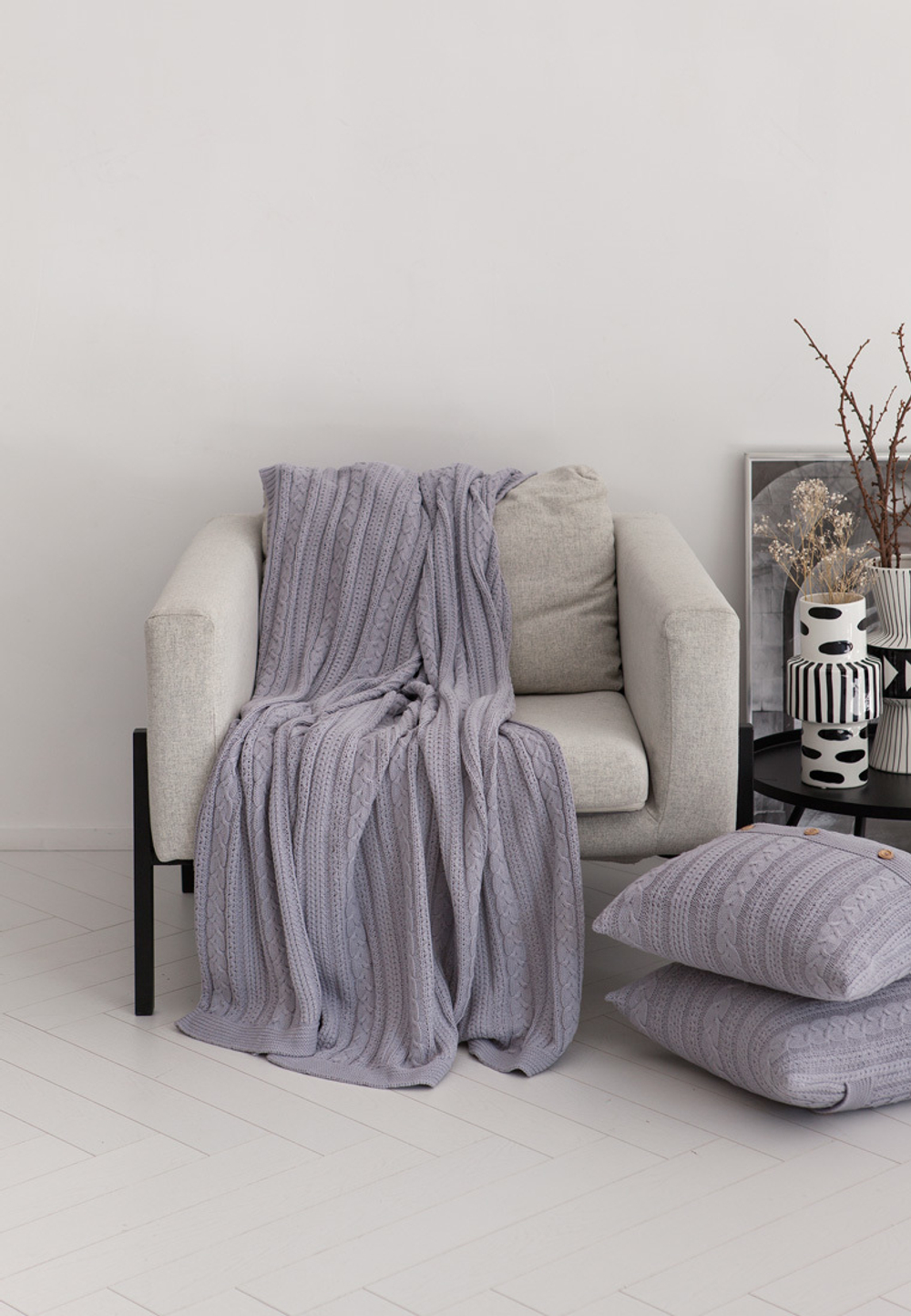 Плед 150х200 Luxberry Lux 45 васильковый лёд