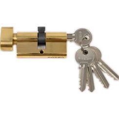 Цилиндровый механизм ЗУБР 5-PIN ключ-защелка 60 мм латунь (52103-60-1)
