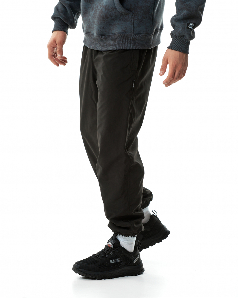 Штаны THE BAD FRIENDS Basic fit WRM черный Ш6 нейлон рипстоп + flecee