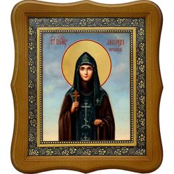 Александра Червякова, схимонахиня, преподобномученица. Икона на холсте.