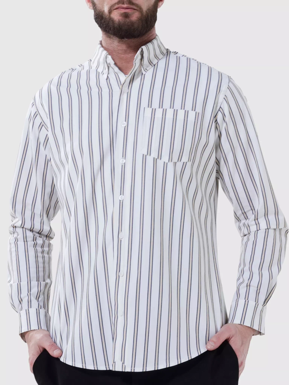 Мужская Рубашка Anam Striped White