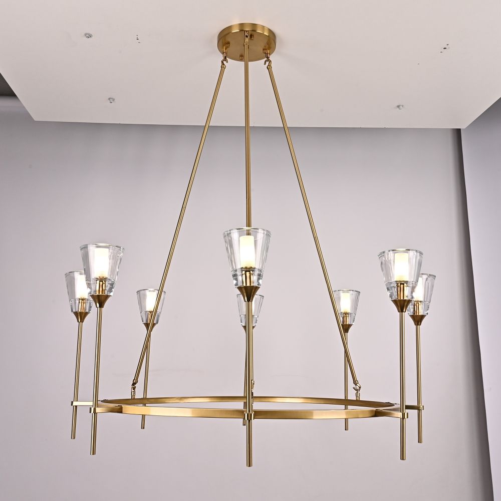 Люстра На Штанге Torche De Verre Round Chandelier 8 By Imperiumloft
