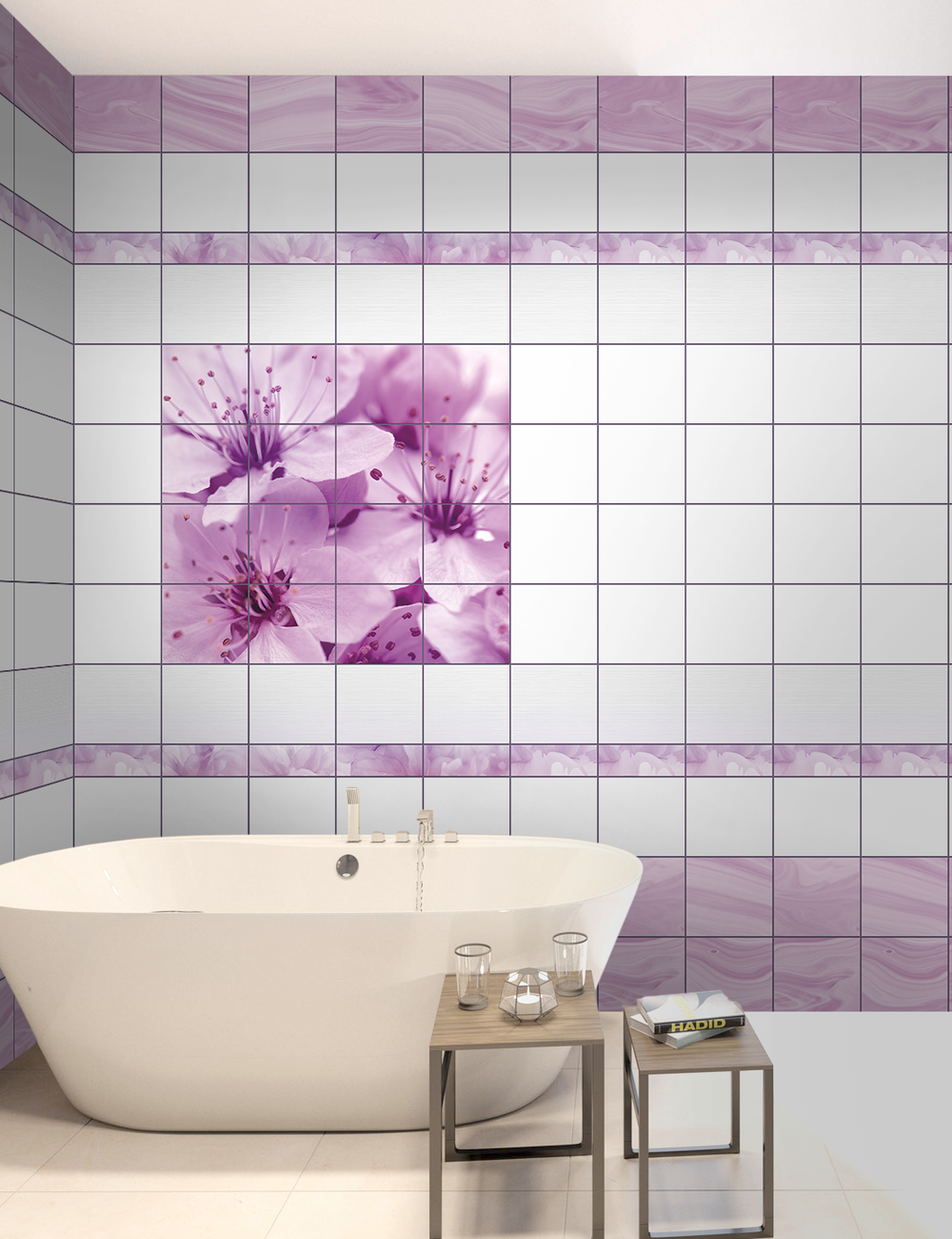 Панель ПВХ фотопечать Вербена Роза 2700х250мм