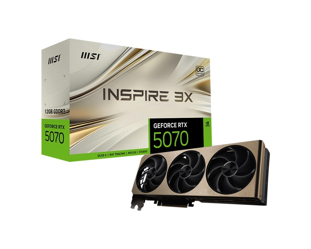 Видеокарта PCI-E MSI GeForce RTX 5070 INSPIRE 3X OC (RTX 5070 12G INSPIRE 3X OC)