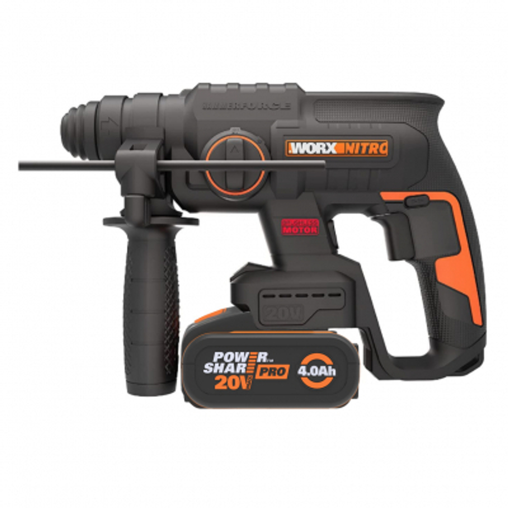 Перфоратор аккумуляторный бесщеточный WORX WX381.9, 20В, без АКБ и ЗУ, коробка