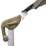 Зонт садовый складной с подставкой и подсветкой, круглый 300 см, бежевый