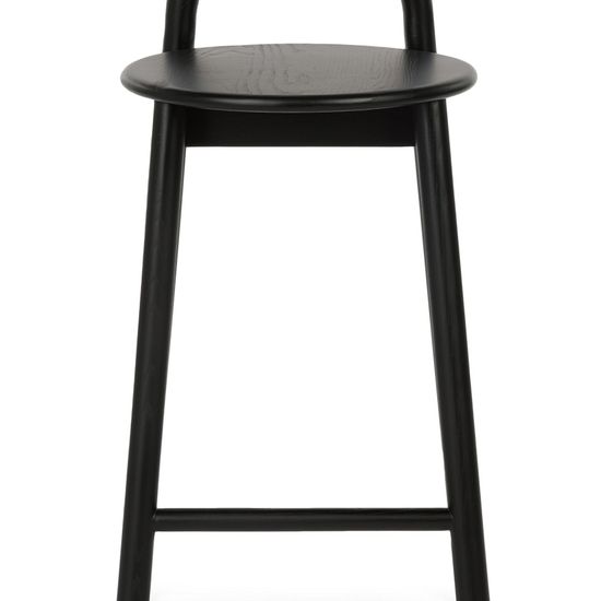 Полубарный стул Circle черное дерево 