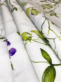 Наволочка комплект 2шт перкаль Сказка "Душистый горошек" 45х45 см на молнии