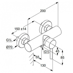 Смеситель для душа Kludi Bozz  черный матовый (388313976)