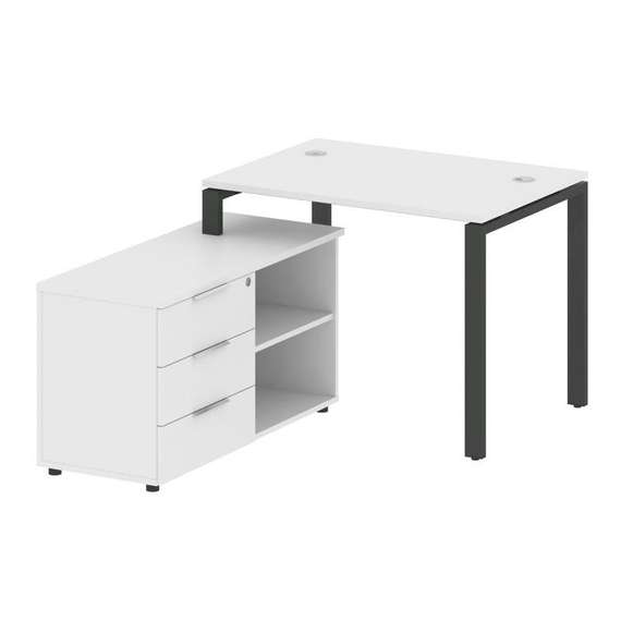 Метал Систем Рабочая станция с тумбой на П-образном м/к БП.РС-СТС-2.1 (L)