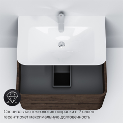 M30FHX0802TF Sensation, База под раковину, подвесная, 80 см, ящики, табачный дуб, текстурированная,